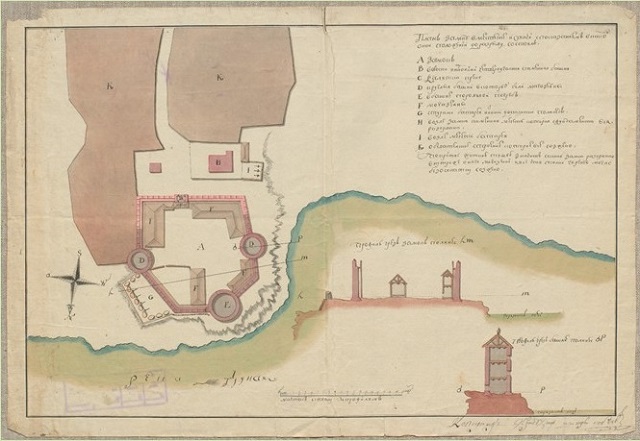 Planul cetății Isaccea de la 1773