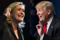 Marine Le Pen, braţ la braţ cu Donald Trump/ „Hillary Clinton înseamnă război”